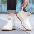 Rain boots men's short tube new rain boots non-slip waterproof wear-resistant shallow mouth outdoor fishing water shoes rubber shoes kitchen take-out shoes