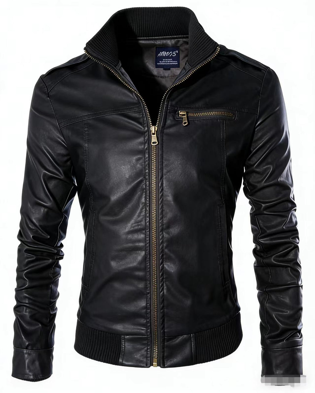 Wholesale Men's Motorcycle Leather Jackets for Foreign Trade, 2023 Spring, Autumn, and Winter New Leather Coats, Korean Style Slim-Fit Men's Leather Jackets