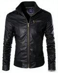 Wholesale Men's Motorcycle Leather Jackets for Foreign Trade, 2023 Spring, Autumn, and Winter New Leather Coats, Korean Style Slim-Fit Men's Leather Jackets
