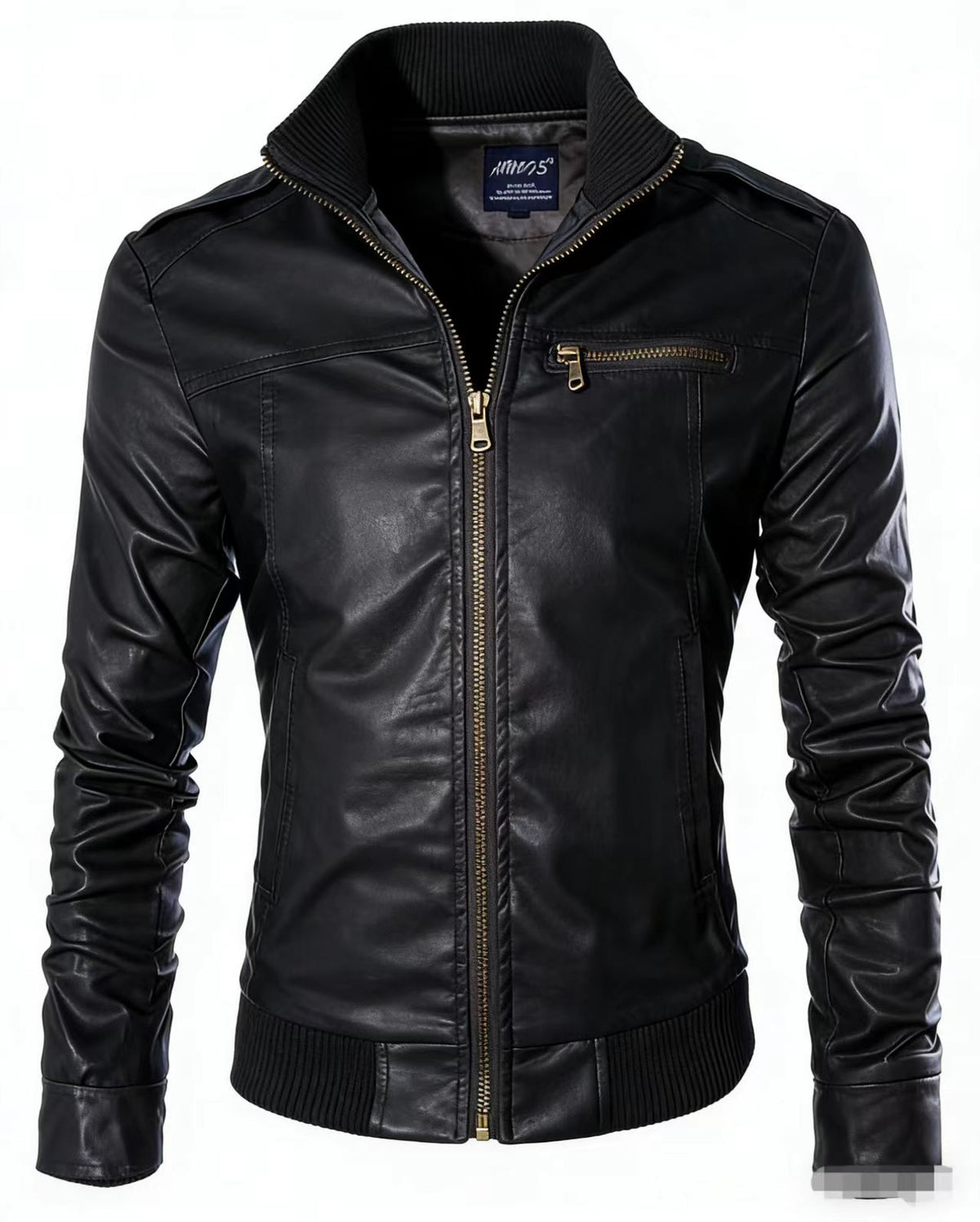 Wholesale Men's Motorcycle Leather Jackets for Foreign Trade, 2023 Spring, Autumn, and Winter New Leather Coats, Korean Style Slim-Fit Men's Leather Jackets