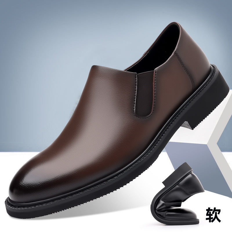 Live Explosions Men's Business British Casual Leather Shoes Chelsea Dress Pointed Loafers Lazy Shoes Slip-on