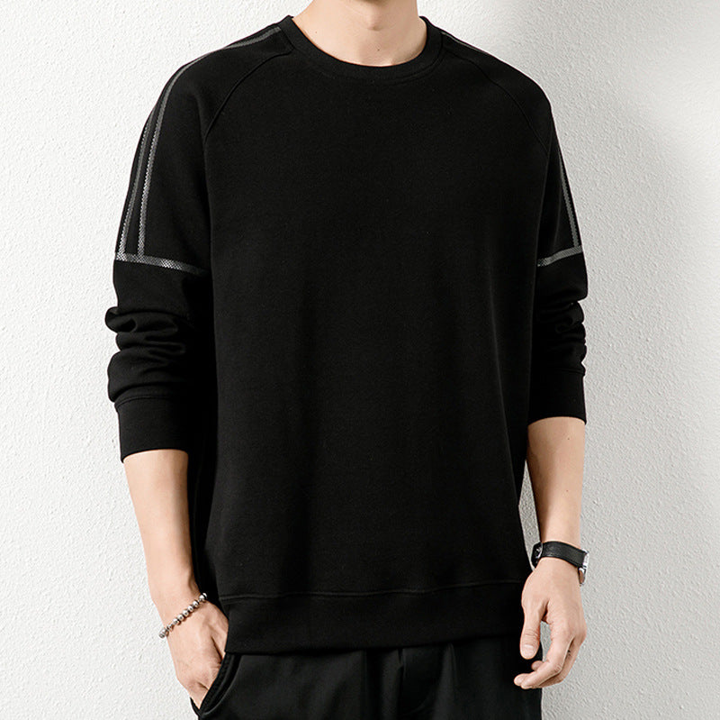 Sweater Men's Spring and Autumn New Simple ins Fashionable Top Men's Loose T-shirt Casual Round Neck Long Sleeve T-shirt
