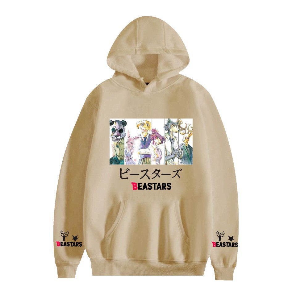 New animal Rhapsody printed hoodie loose casual men's and women's trendy autumn and winter cross-border sweater Hoodies