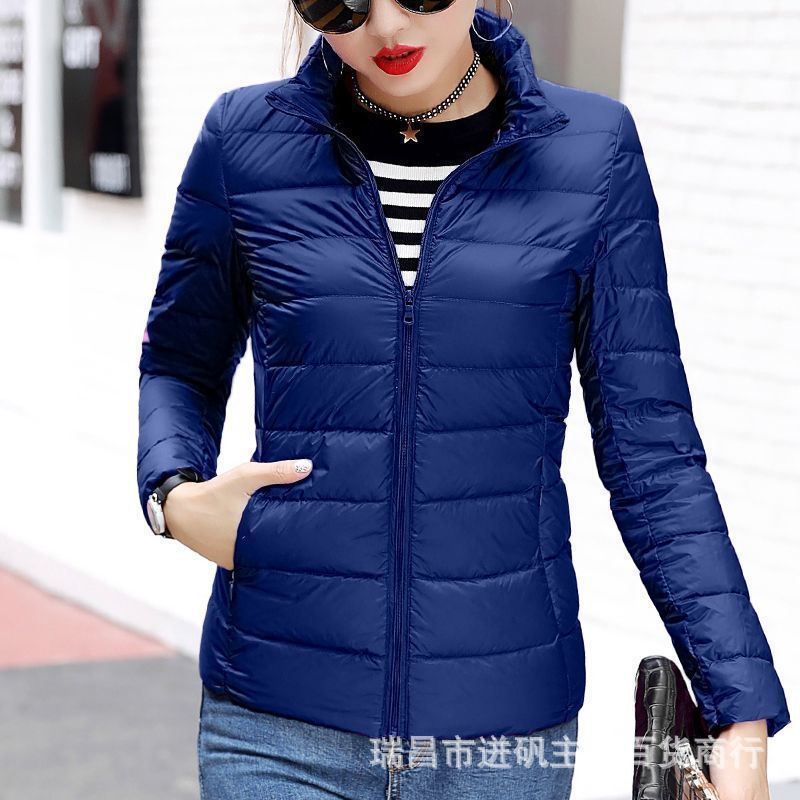 2024 autumn and winter new high-end autumn and winter cotton-padded jacket women's solid color plus size thick warm fashion jacket coat