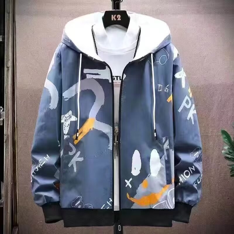 Korean-style New Hoodie Hong Kong-style Loose Simple Hooded Hoodie Cardigan Men's and Women's Fashionable Handsome All-match Jacket