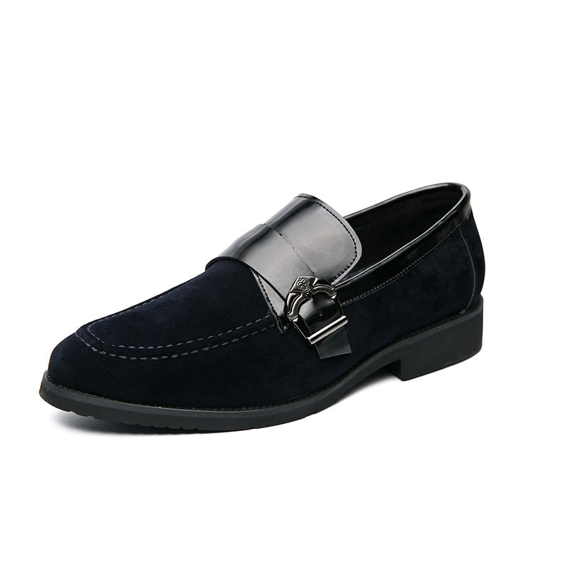 Leather Export Large Size British Loafers Men's Size 45 Autum Youth Leather Shoes Breathable Slip-On Men's Shoe Merchant