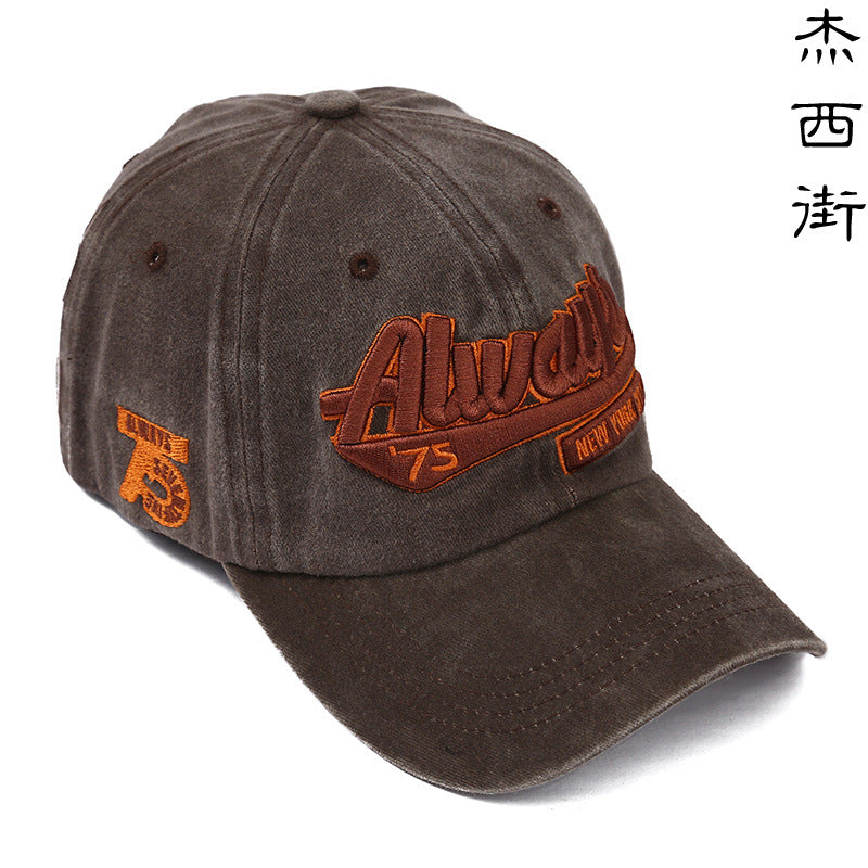 Men's and Women's Hats Retro Baseball Caps Korean Style Washed Denim Dressed Caps Spring and Autumn Casual Sunshade Caps Trendy Men's