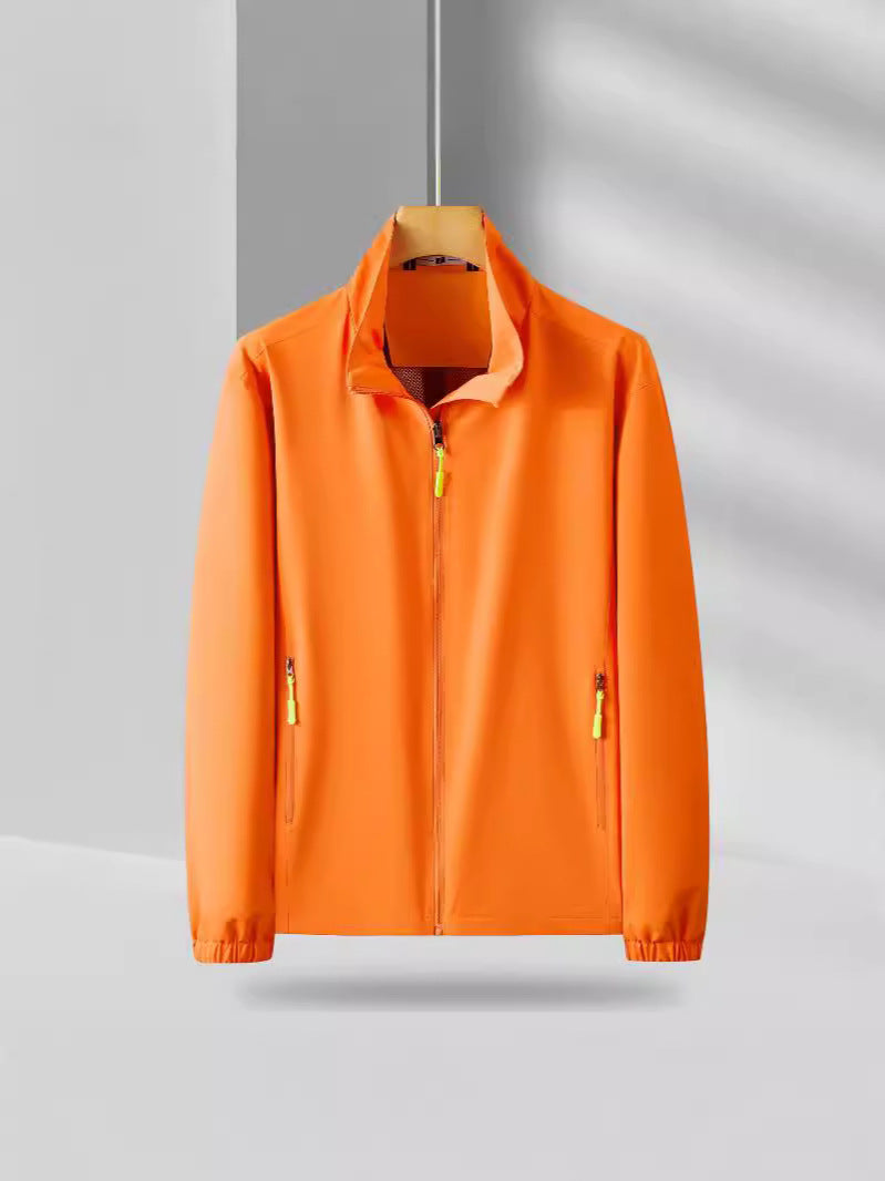 2025 Autumn/Winter 7788 Style Outdoor Loose-Fitting 160g Stand-Up Collar Zip-Up Jacket Windbreaker Business Workwear