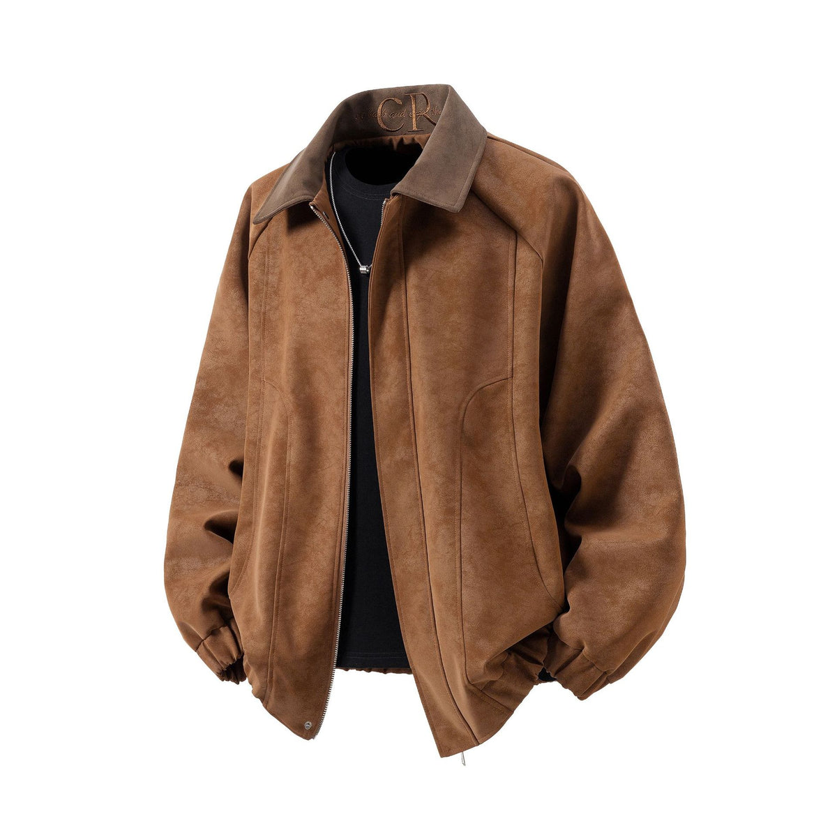 2025 Autumn New Men's Jackets Trendy Large Size Embroidered Leather Jackets Loose Lapel Leather Jackets Fashion Jackets for Men