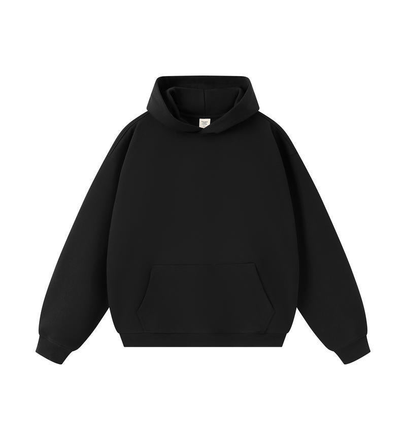 American Trendy Brand 450g Heavy Weight Terry Off-Shoulder Hooded Sweatshirt Men's Spring & Fall Hoodless Rope Loose Hoodie Wholesale