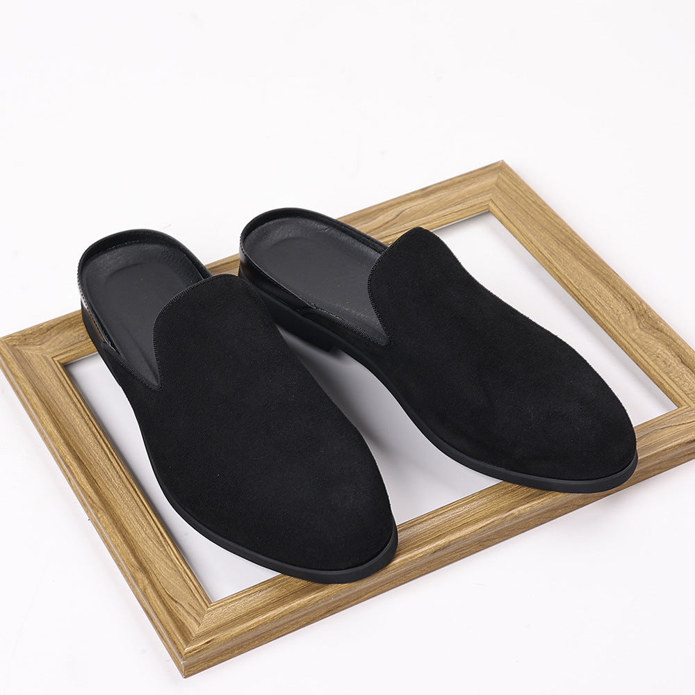 Men's Heelless Half Slippers 2025 Summer Men's Loafers Slip-On Carefully Selected