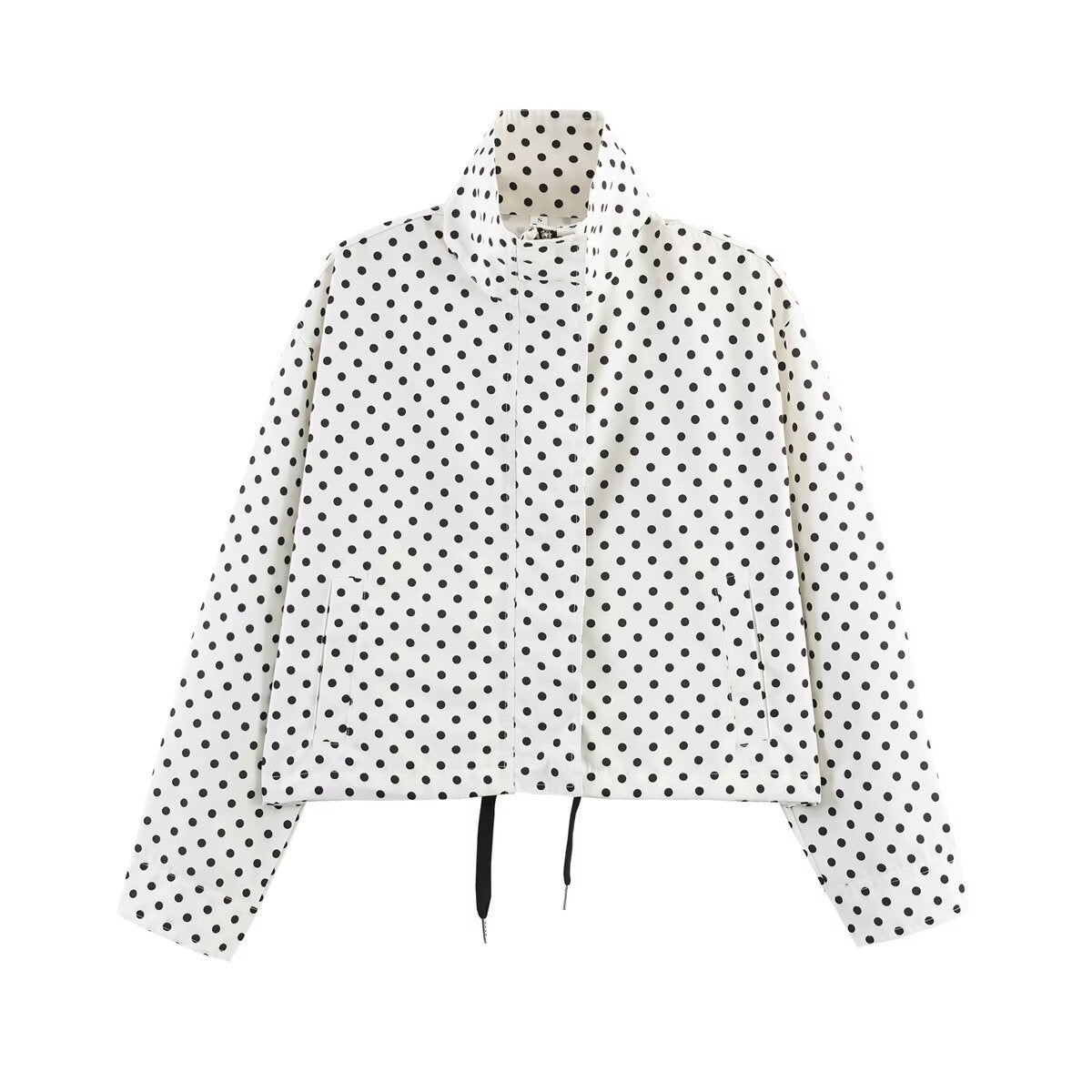 Taop&Za Women's Clothing 2026 Summer New Casual Style Cool and Chic 8-Color Stand-Up Collar Polka Dot Short Jacket