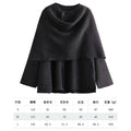 Scarf Knitted New Women's Autumn Cross-Border Outwear Jacket Loose Asymmetrical European and American Style Women