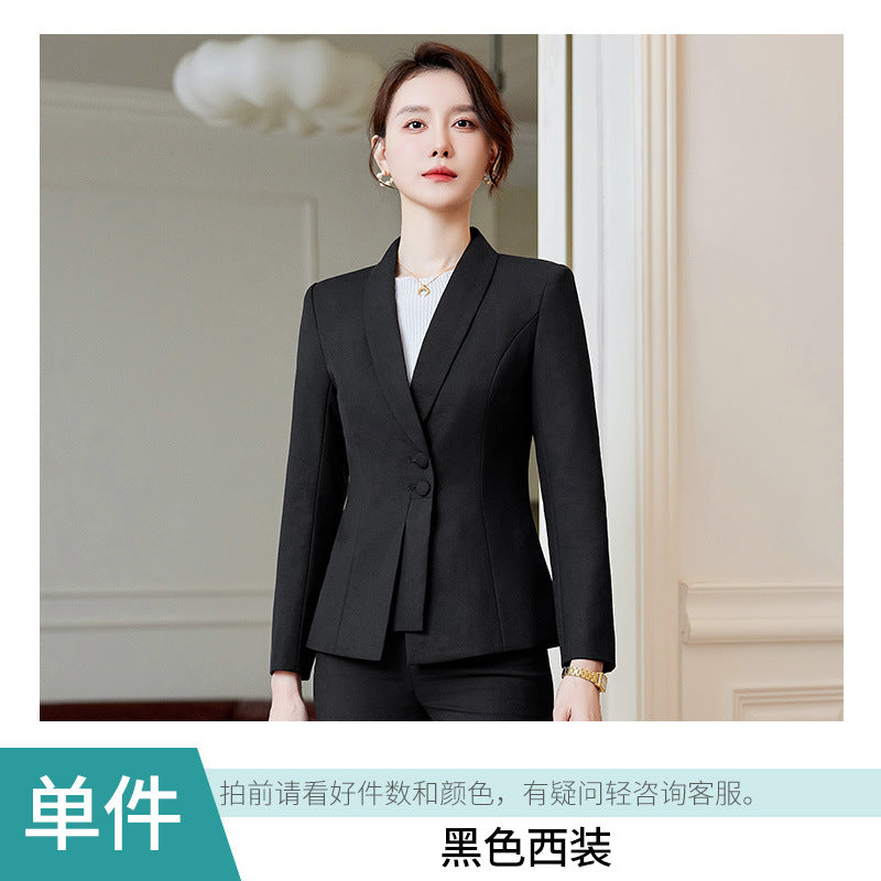 High-end suit suit women's 2023 new business wear temperament goddess style suit jacket formal wear teacher work clothes