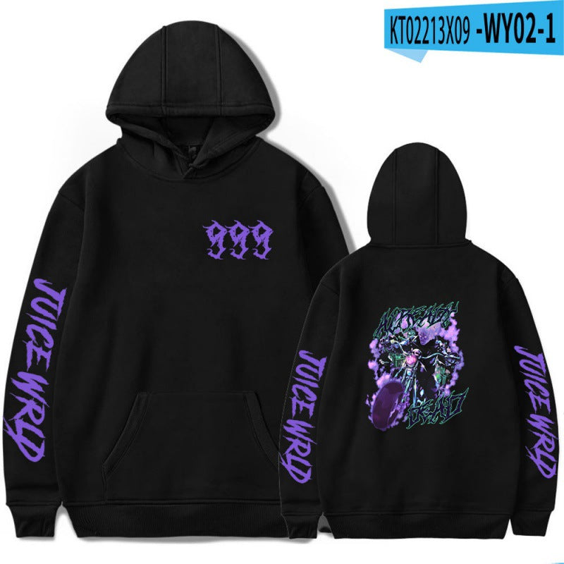 [Cross Border Code] Hot Print Juice WRLD Black Hoodies Men Hoodie