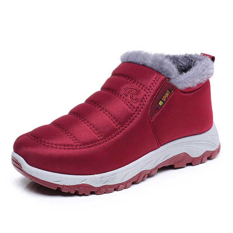 Cross-Border Snow Boots for Men and Women, Fashionable Cotton Boots, 2025 Thickeneded Warm Slip-On Cotton Boots, Comfortable Thick-Soled Boots