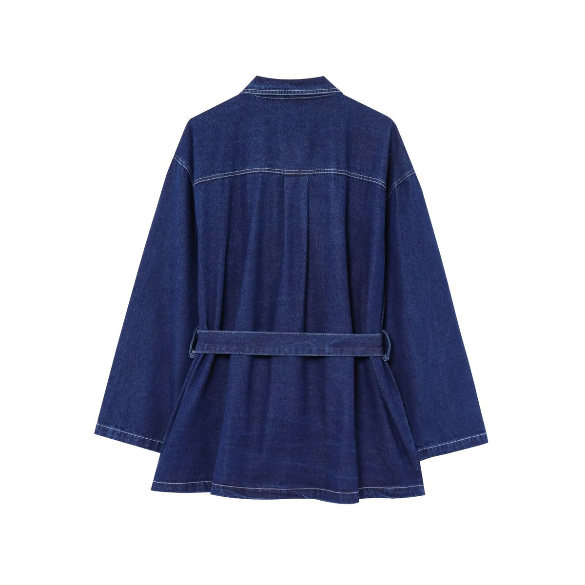 Cross-Border Aliexpress Popular Zr Women's Clothing Export Women's Clothing Wholesale Autum New Women's Clothing Denim Lace-Up Jacket