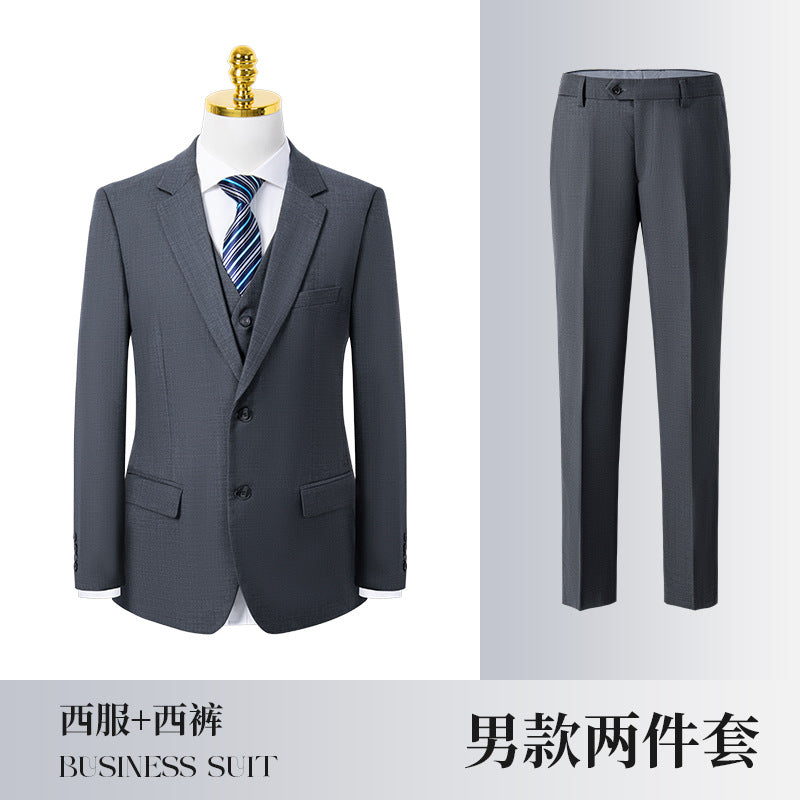 High-End Women's Suit Black Women's Suit Business Formal Gray Professional Women's Pants Suit Blue Haze Blue