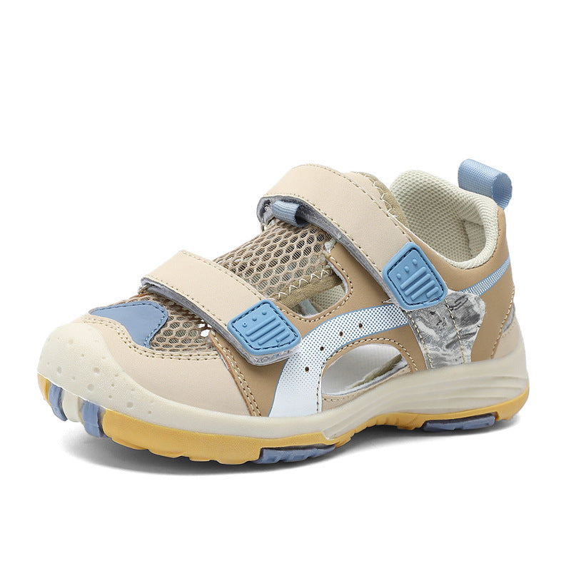 Boys Baotou Sandals Summer New Zhongda Boys Non-slip Soft Bottom Outdoor Beach Shoes Hollow Frame Shoes Wholesale