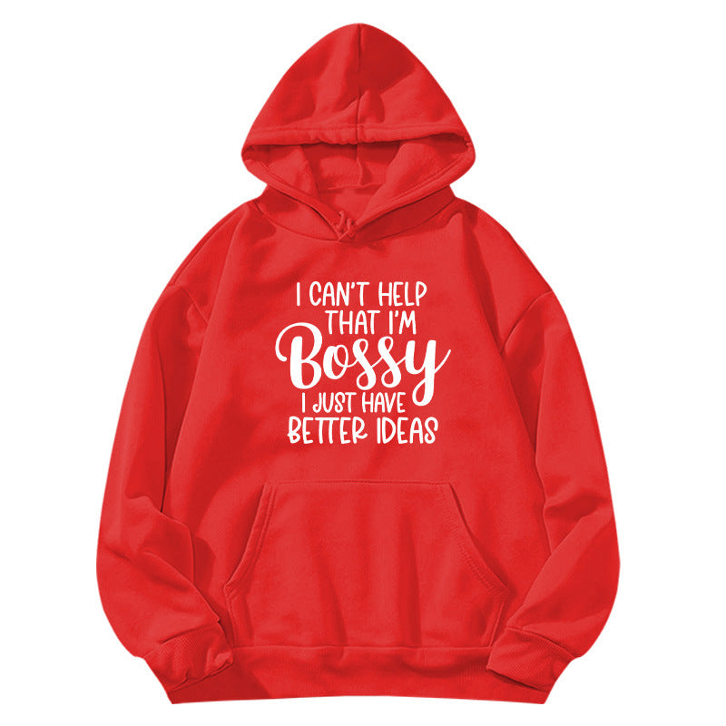 bestter ideas printed hooded hoodie autumn and winter European and American women's jacket coat foreign trade cross-border