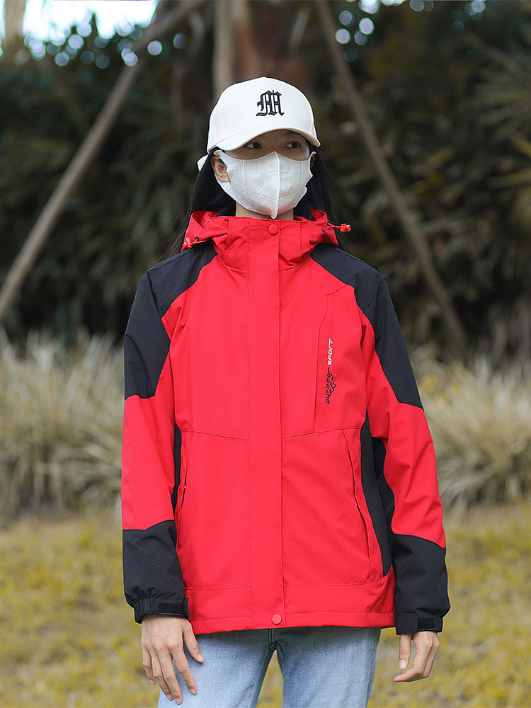 New Outdoor Couple Jacket Three-In-One Windproof and Waterproof Jacket with Removable Liner and Customizable Jacket