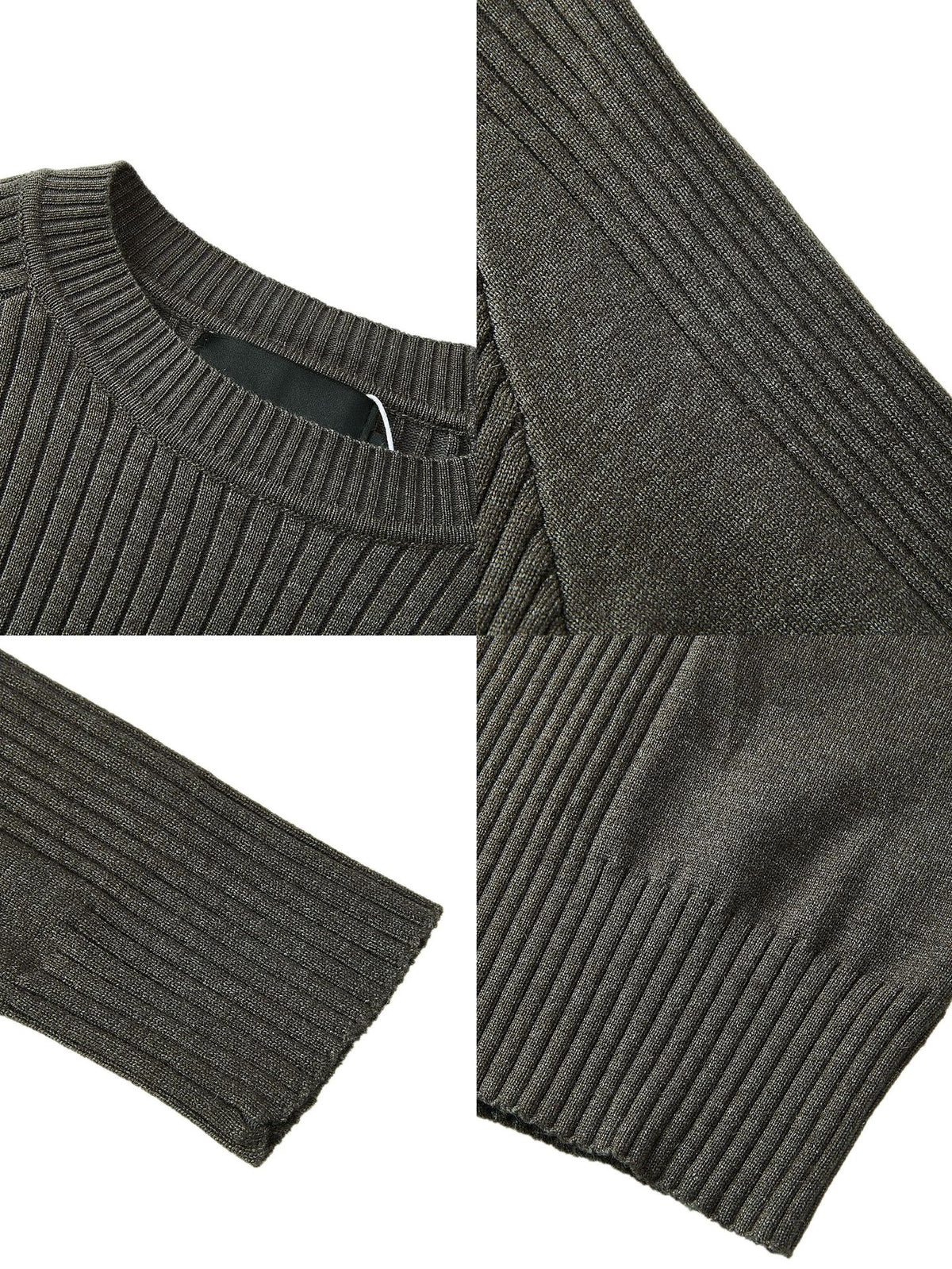 MADEEXTREME Spring/Summer Pit Knitted Slim-Fit Cut Slack Crewneck Knitted Sweater Base Sweater for Men and Women