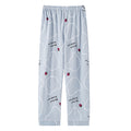 Pure Cotton Spring and Summer New Style Pajamas for Women, High-Waisted, Sweet and Fresh Trousers, Widened Large Size Casual Home Pants for Going Out