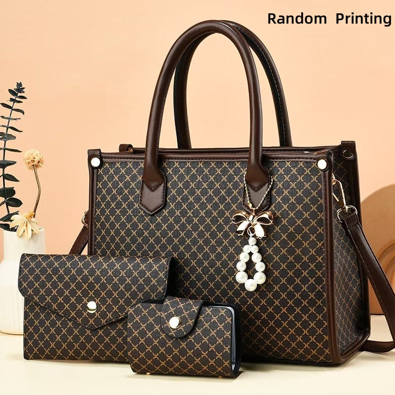 Women's Bag 2025 New Versatile Large-Capacity Handbag High-End Western Style Middle-Aged Mother Bag Women's Shoulder Crossbody Bag
