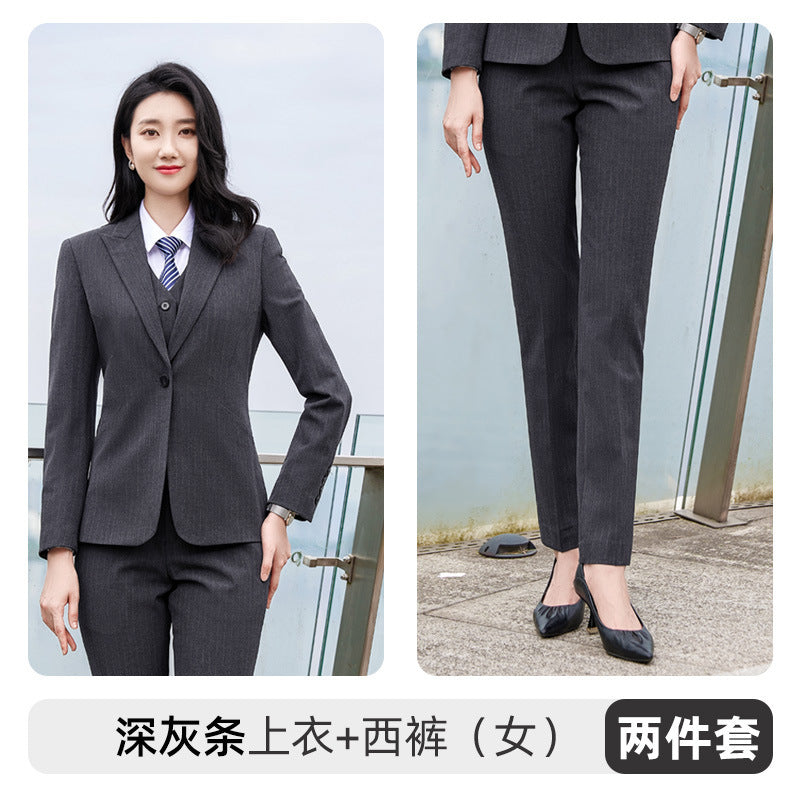 Autumn and winter new men's and women's same style business attire 4S shop business suit suit slim temperament hotel formal overalls