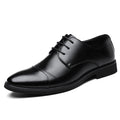 Men's Leather Shoes for Autumn Business Formal Wear British Style Genuine Leather Invisible Inner Heightening Suit Wedding Groom's Shoes Are Comfortable and Versatile