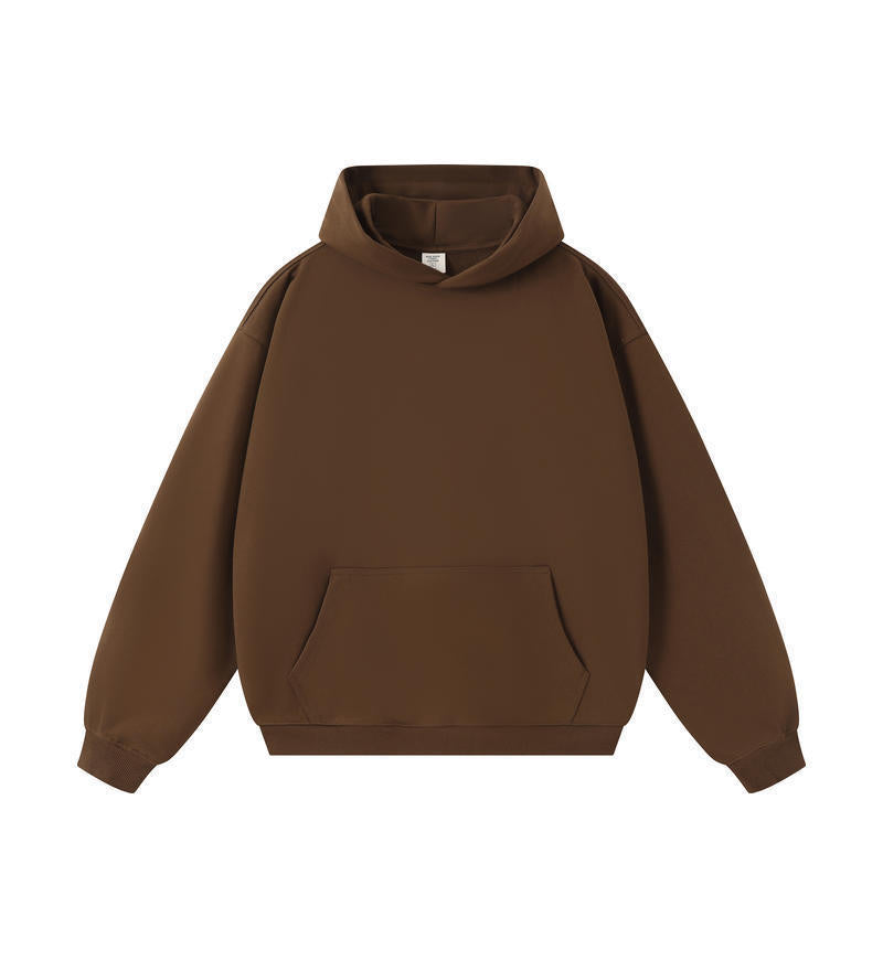 American Trendy Brand 450g Heavy Weight Terry Off-Shoulder Hooded Sweatshirt Men's Spring & Fall Hoodless Rope Loose Hoodie Wholesale