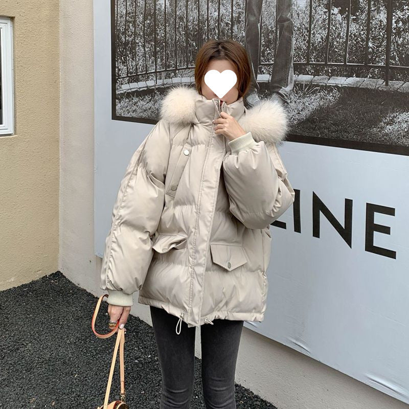 Winter 2025 New Women's down Cotton Jacket, Student Korean Style Loose Fashion Short Cotton-Padded Coat, Thickened and Warm Outerwear