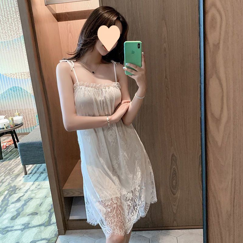 Sexy Pajamas for Women, Pure Desire, Private Ice Silk, Sexy Temptation, Intimates, No Need to Take Off in Bed, Teasing Suspender Skirt, Flirting