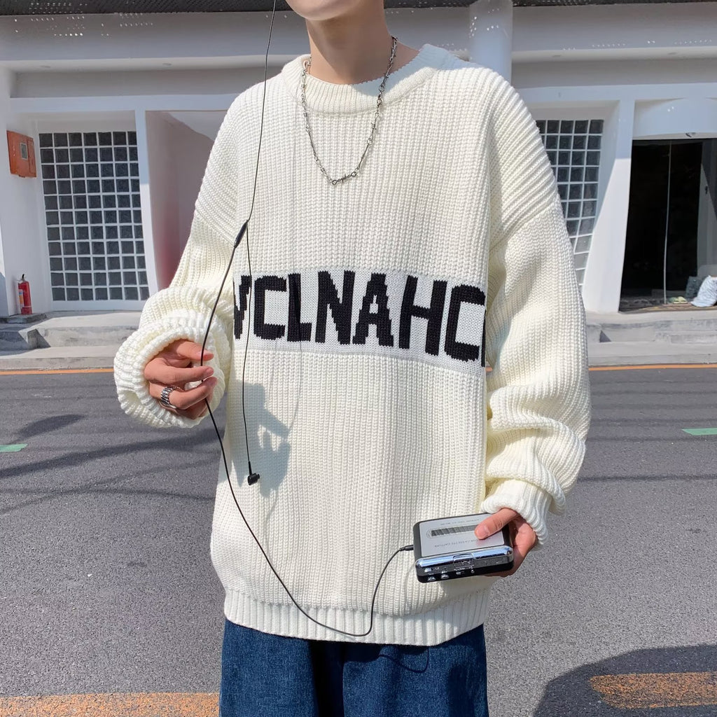 2023 Autumn and Winter New Couple Wear Pullover Sweater Men's Fashion Trend Personalized Loose Lazy Long-sleeved Sweater