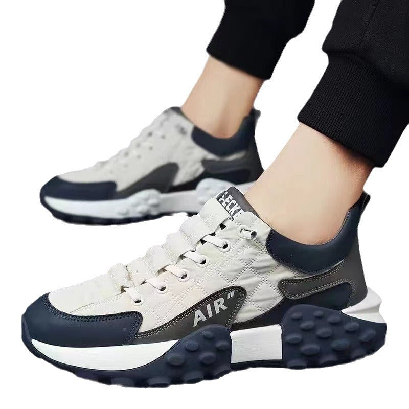 2025 Summer Men's Sports Shoes, Breathable Round-Toe Lace-Up Casual Shoes, Plastic Sole, Lightweight Mesh Lining