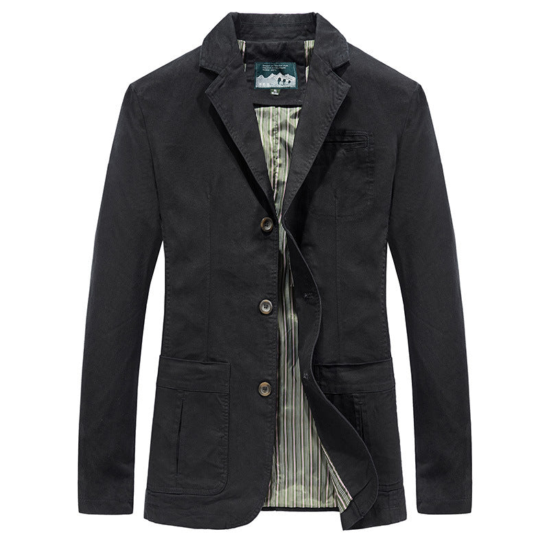European and American Specially Designed for Spring & Fall Jackets for Men, Middle-Aged Suits, Pure Cotton Casual Small Suits, Large Size Men's Jackets, Men's Suits