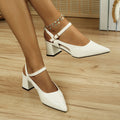 New Elegant Women's High Heels, Adjustable Ankle Strap, Chunky Heel High Heels for Women, Suitable for Holiday Parties