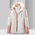 Cross-Border 2023 Outdoor Waterproof and Windproof Three-In-One Detachable Two-Piece Fleece Jacket for Men and Women, Mountaineering Clothing