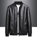 Foreign trade leather coat men's autumn new PU leather coat middle-aged men's thin leather jacket casual dad jacket men