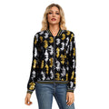 10393 Cross-border Amazon Autumn and Winter Women's Long Sleeve Jacket Slim-fit Elegant Commuter Sequin Baseball Suit