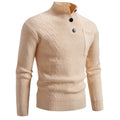 Sweater Men's Autumn and Winter Loose Warm Thick Line Semi-turtleneck Knitted Sweater Base Loose Coat Sweater in stock Hair