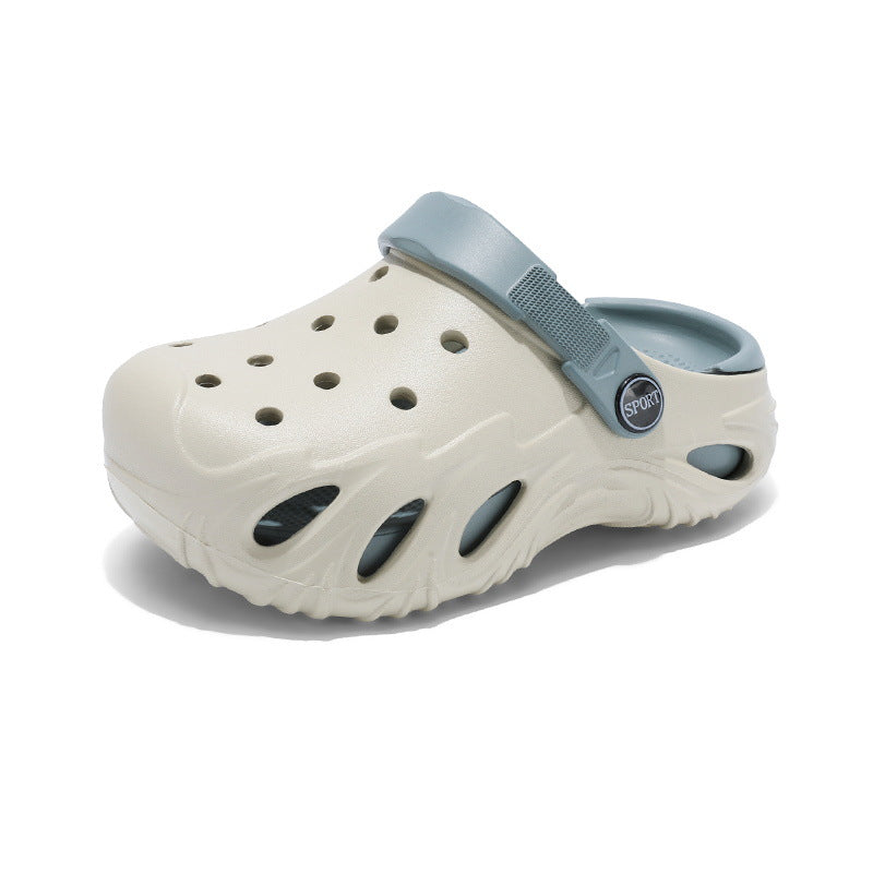 Children's hole shoes soft bottom excrement feeling outdoor wear sandals summer non-slip light children baotou slippers wholesale