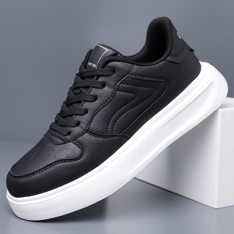 Men's Shoes New Style 2025 Summer Breathable Trendy Niche Versatile Leather Casual Sports Thick-Soled Wear-Resistant Men's Sneakers