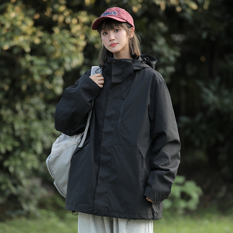 Detachable jacket cotton-padded coat men's and women's same autumn and winter functional three-in-one mountaineering cotton-padded jacket workwear cotton-padded jacket