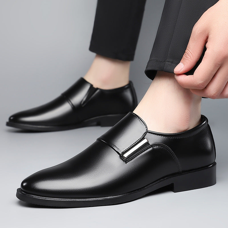 2026 Autumn and Winter New Men's Leather Shoes British Style Soft-Soled Men's Casual Shoes Business Formal Shoes Groom's Wedding Shoes