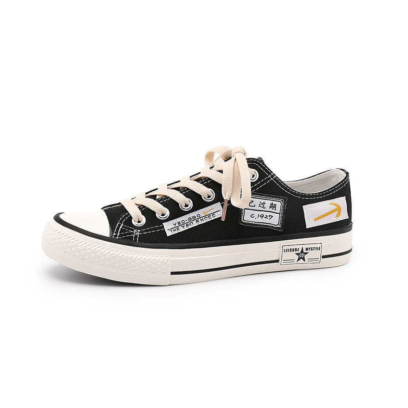 New Low-top Canvas Men's Shoes Summer Breathable Casual Korean Fashionable Men's Shoes All-match Sports Student Sneakers