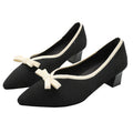 girls Fairy High Heels 2024 Spring and Autumn New Korean Style All-match Chunky Heel High Heel Commuter Women's Shoes Knitted Shoes Single-layer Shoes for Women