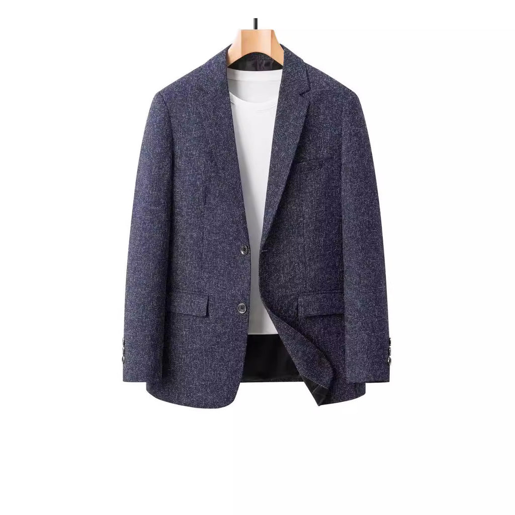 In-Stock Men's Suits for Spring and Autumn, Casual Single-Piece Men's Blazers, Wrinkle-Free Dad Coats, Export Cross-Border