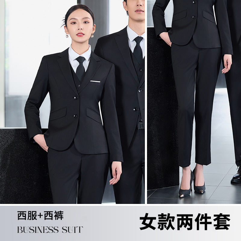 High-End Suit Suits for Men and Women, Professional Formal Wear, 4S Store Real Estate Property Workwear, Blue Suit Suits, Work Clothes