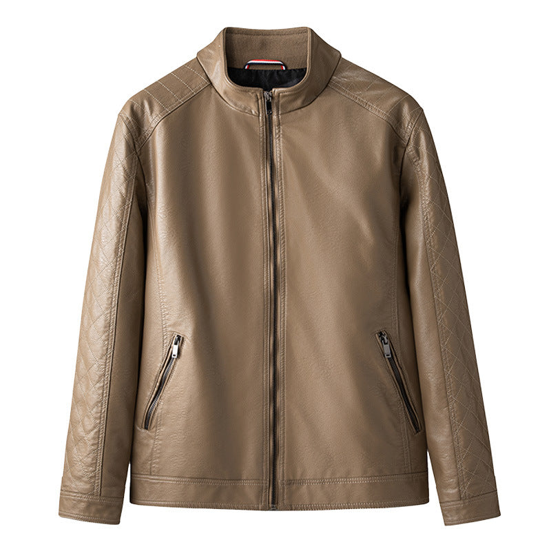 Foreign Trade Leather Clothing Men's Motorcycle Leather Clothing Casual Autumn and Winter New Leather Jacket Youth Motorcycle PU Jacket Casual Men